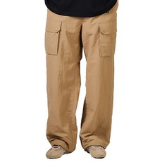 KZM OUTDOOR j30 工裝直筒寬褲 (卡其/2XL) 寬鬆舒適，多口袋設計