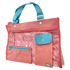 Bagtory HK 百寶袋王 乖乖特厚透明拎書袋組合3件組 - 草莓粉, 特厚0.3mm透明環保PVC聚氯乙烯物料, 1kg