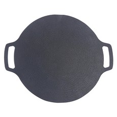 好玩旅物 38cm 輕量薄型韓式麥飯石雙耳不沾鍋烤肉盤 附收納袋, 1個