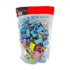 SDI 手牌 彩色長尾夾 量販包 0245VP, 25mm, 72入, 1包