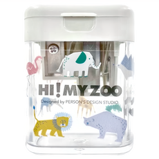 KUTSUWA Hi My zoo 小型削鉛筆機，動物設計, 1個, 混和顏色