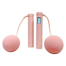 S-SportPlus+ TS38五鍵跳繩, 無線跳繩, 計數跳繩, 大球跳繩, 柄 粉白色 PW, 1入, 不適用