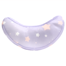 PeNi 培婗 3D安全帶半月枕, 100%聚酯纖維，國際認證安全面料，無甲醛 無螢光劑 無重金屬 無致癌物 無過敏物, 紫色星星, 1個