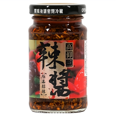 高仰三 辣醬, 自然農法栽種, 秘製配方工法, 嚴選頂級橄欖油, 芝麻油燥, 純素, 125g, 1罐