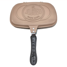 JOJOGO 不沾雙面鍋, 可拆式, 鋁合金, 電木把手, 火山岩不沾塗層, 加大加深雙倍容量, 32cm, 1個