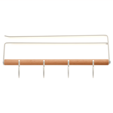 VISVIVA 廚具掛鉤收納架 直式, 1個, 木色 + 白色