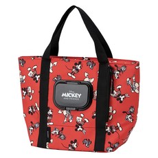 Skater KCLBP1 帶濕巾蓋保溫野餐袋手提袋, 米奇 紅色, 1個
