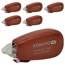 KOKUYO 國譽 ME 象牙白修正帶 B罫 6m KME-CTNT305DR, 跑道紅, 6個