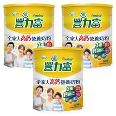 Fernleaf 豐力富 全家人高鈣營養奶粉，三重鈣強化，含25種營養素，添加Omega 3&6、DHA，100%紐西蘭純淨乳源，適合孩子、銀髮族及一般成人, 2.2kg, 3罐