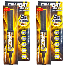 COMBAT 威滅 強效滅蟑凝膠餌劑 5重連鎖滅蟑 藥效長達365天, 8g, 2盒
