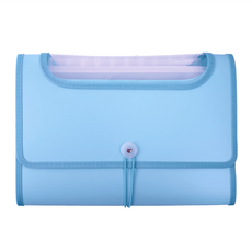 DaTaBanK 三田文具 開天窗12層風琴夾, A4尺寸, 33.5*24.5*2.5cm, 藍色, 1個