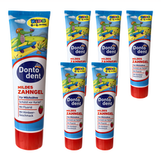 dm Dontodent 兒童牙膏，ZAHNPASTA KINDER BIS 覆盆子，適用於0-6歲幼兒, 100ml, 1袋