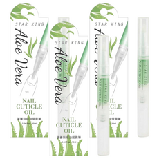 STAR KING 星之冠 祕密花園 指緣油營養筆 蘆薈, 5ml, 3支