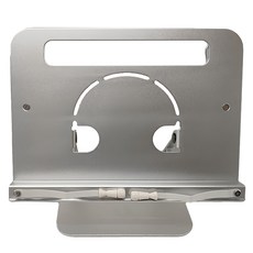 鋁合金升降平板筆電閱讀書架, 30cm面板+13cm延長臂, 加寬置書架, 雙桿穩固支撐, 面板30 x 19.5cm 底座19 x 19.5cm, 銀色