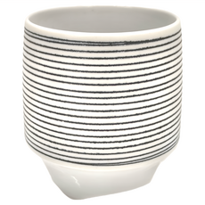 KIHARA 香酒杯 黑吳須象嵌, φ7.5 H9cm 300cc, 瓷, 日本產, 1個