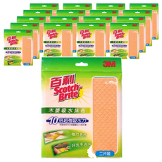 3M Scotch-Brite 百利 木漿吸水抹布 2片, 18包