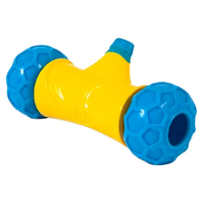 Petmate jw RoboBone電動機器餵食骨, 寵物互動玩具, 黃色 + 藍色, 500g, 1個