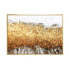 抽象畫 金風驟起 印刷模擬, 50 x 70cm, 金色