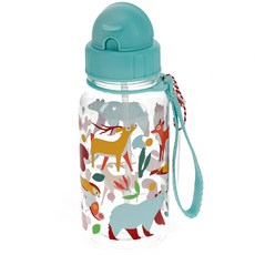 Rex LONDON 兒童Tritan吸管水瓶 高 19 x 直徑 7 x 繩長 7cm 94g, 林地樂園, 500ml, 1個