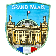 A-ONE 匯旺 法國巴黎大皇宮地標造型刺繡 7.5 x 6 CM, NO.307 巴黎大皇宮地標 藍色, 巴黎大皇宮地, 1個