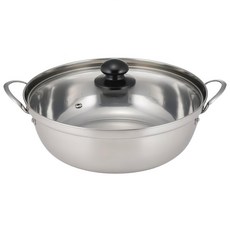 Kakusee 雙把不鏽鋼鍋 附玻璃蓋 (24CM), 125692, 1個