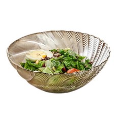 FOREVER 日式玻璃碗 20cm, 描金邊鳳尾款 透明色, 1個