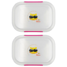 GIMI 吉米 K-876 吉米密封箱 食品級原料 耐熱100℃/耐冷-20℃, 2 個容器 + 2 個蓋子, 2個