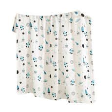 新生兒雙層包巾, 110x120公分, 100%棉, 遨遊太空