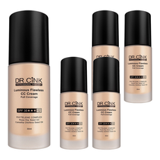 DR CiNK 達特聖克 極透光柔焦防護CC霜，SPF35，全效遮蓋，30ml, 02遮瑕款, 5瓶