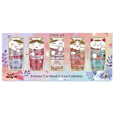 UNICAT 變臉貓 花香系列手霜禮盒5入組 (藍風鈴/玫瑰/依蘭/櫻花/茉莉)，質地輕盈保濕, 1盒