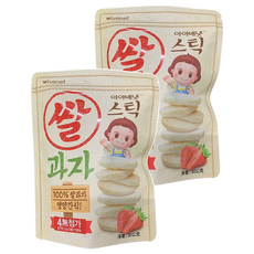 韓國 ivenet 大米餅 6個月以上, 草莓, 30g, 2包