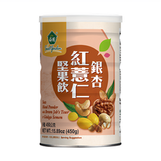 薌園 銀杏紅薏仁堅果飲 多種穀物 膳食纖維, 450g, 1罐