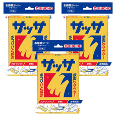 KINCHO 金鳥 SASSA萬用三層雙面擦拭巾, 單色, 10張, 3袋