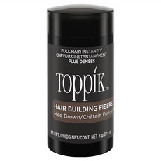 TOppik 增髮纖維 瞬間豐盈頭髮, 淺棕 MED BROWN, 1罐