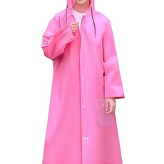 全身防護防疫面罩雨衣 加長款 粉色 EVA環保面料, XL