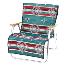 CAPTAIN STAG 鹿牌 民族風單人椅墊, 綠色, 1個