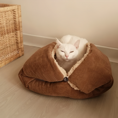 Nalle 泰迪絨保暖多功能寵物墊, 80x60cm, 燈芯絨+羊羔絨毛（雙面）, 暖杏色, 80 x 60cm, 1個