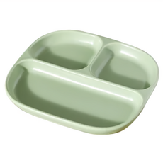 Homely Zakka 北歐風長橢圓型陶瓷分隔餐盤, 22 x 19.5 x 3cm, 奶綠色, 1個