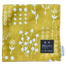 星燈社 杯墊 茶布 100%棉, 黃色押花, 1條