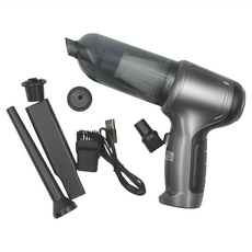 好物良品 居家戶外兩用無線充氣槍多功能吸塵器, 65000pa吸力, TYPE-C充電, 五種接頭, HL-107, 灰色