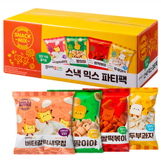 gomgom 四種餅乾派對組, 蒜香奶油蝦子脆片+豆腐餅乾+辣炒年糕餅乾+花生奶油風味餅乾, 1組