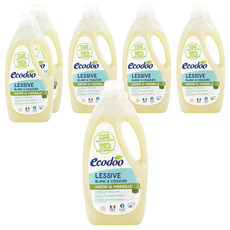 ecodoo 環保低泡沫66次洗衣精 馬賽皂 2L, 6桶