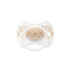 suavinex 蘇維妮 Ethnic系列 高端訂制紋理 安撫矽膠奶嘴, 4個月以上, 霧面白金色, 1組