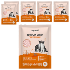 Tamsaa Basics 豆腐貓砂 7L, 6包, 水蜜桃香