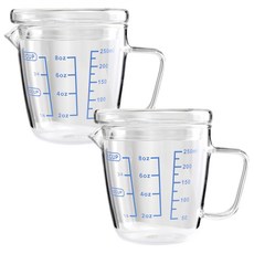 coving 耐熱玻璃附蓋量杯 Set 2, 混合顏色, 250ml, 2個