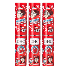 DHC 純欖護唇膏 威利在哪裡 歡樂版, 保濕成分, 無香料, 無著色, 1.5g, 3支