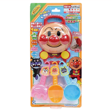 日本 PiNOCCHiO ANPANMAN 麵包超人 沙堆外出攜帶組 附4個道具: 麵包超人臉型模具、鏟子、耙子及舀子 適合1.5歲以上兒童, 1組, 181g