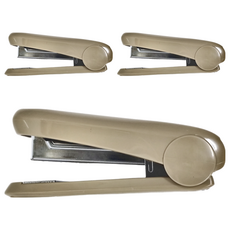 MAX 美克司 新型釘書機 HD-50 輕巧耐用 辦公學習好幫手, 米色, 3個