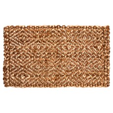 HOLA 和樂家居 艾禮思黃麻手工編織戶外踏墊, 菱紋 編織棕色