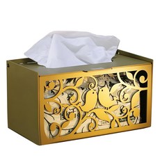 OPUS東齊金工 香榭鳥築 金屬工藝 TI-bd04(G) 古銅金 質感居家面紙收納盒, 1個